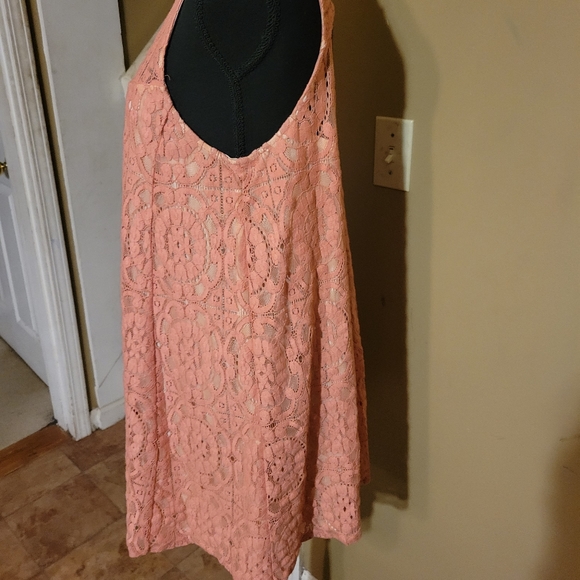 Free People Mauve Lace Slip on Dress - Picture 4 of 10